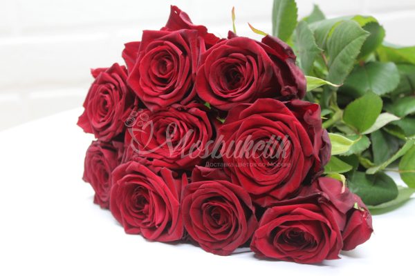 Букет из 9 красных роз 60 см — изображение 5