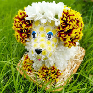 🐶Собачка из живых цветов🐶 2