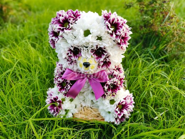🐼Мишка из живых цветов🐼