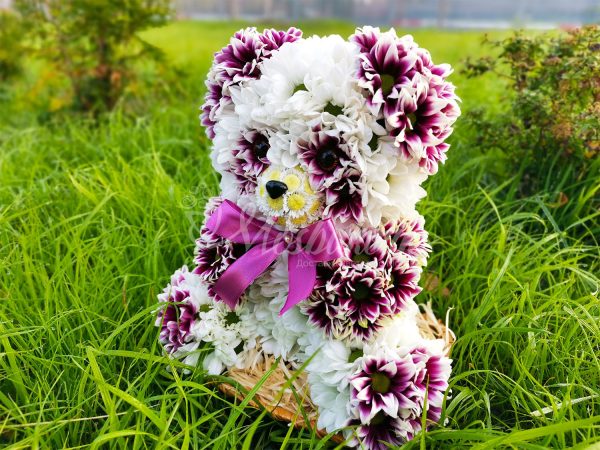 🐼Мишка из живых цветов🐼