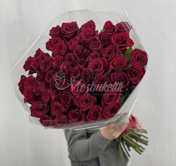 Букет из 49 эвкадорских метровых роз — изображение 3