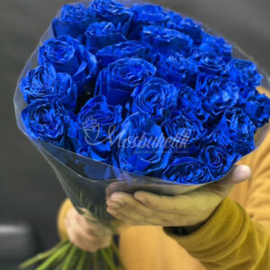 Букет из 25 синих роз