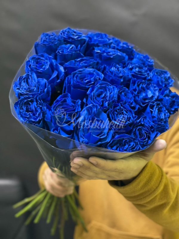 Букет из 25 синих роз