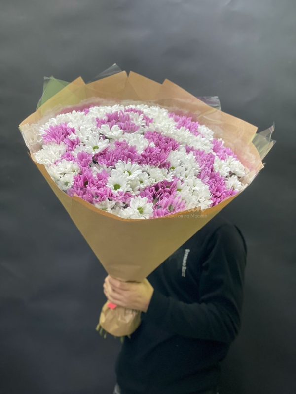 Букет из 35шт кустовых хризантем