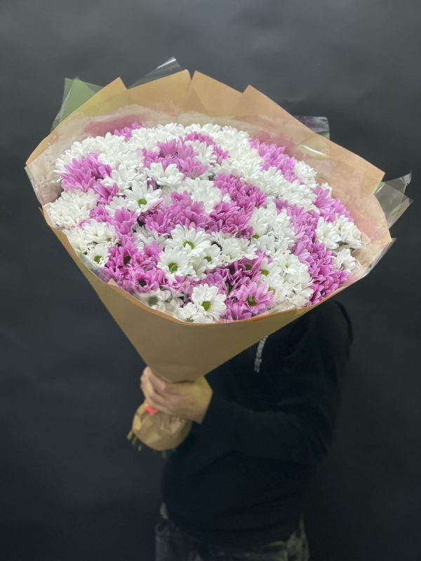 Букет из 35шт кустовых хризантем