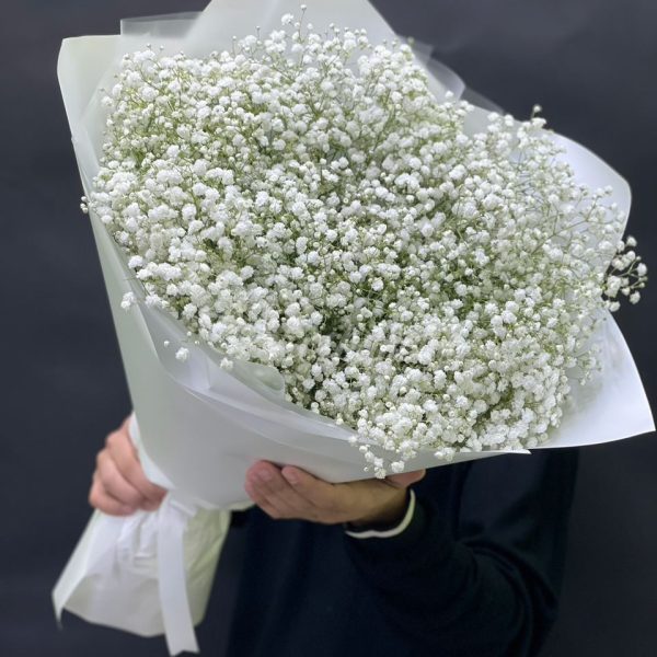 Букет из 25 белых гипсофил