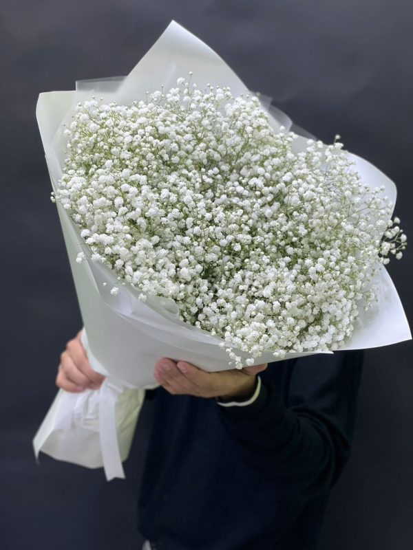 Букет из 25 белых гипсофил