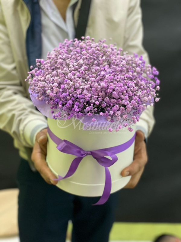 Букет из 10шт гипсофил в коробке