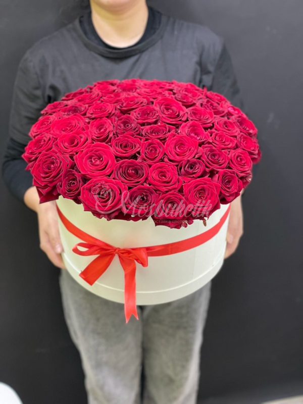 Букет из 51шт розы в коробке