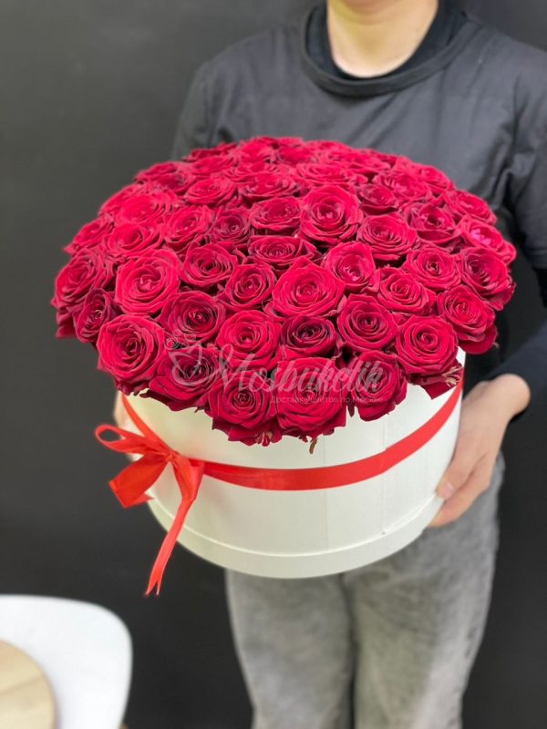 Букет из 51шт розы в коробке