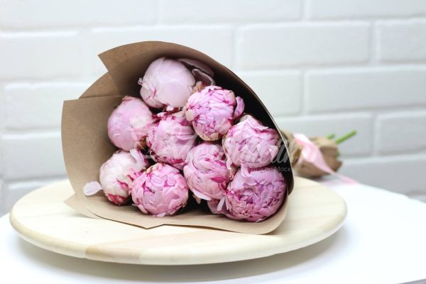 Букет из 9 шт пион голландский