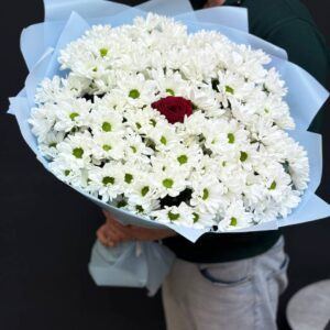 Букет из 19 кустовых хризантем