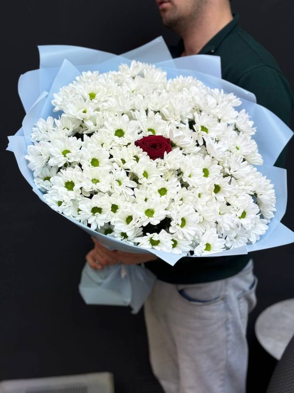 Букет из 19 кустовых хризантем