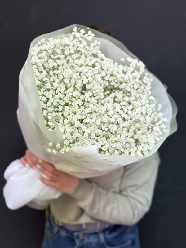 Букет из 9 белых гипсофил — изображение 5