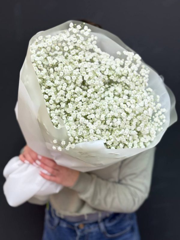 Букет из 9 белых гипсофил — изображение 3