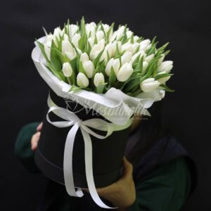 49 тюльпанов в черном коробке