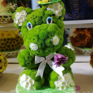 Бегемотик из живых цветов