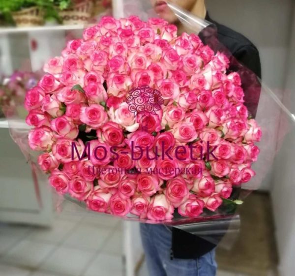Букет из 101 роз Джумилия 60 см
